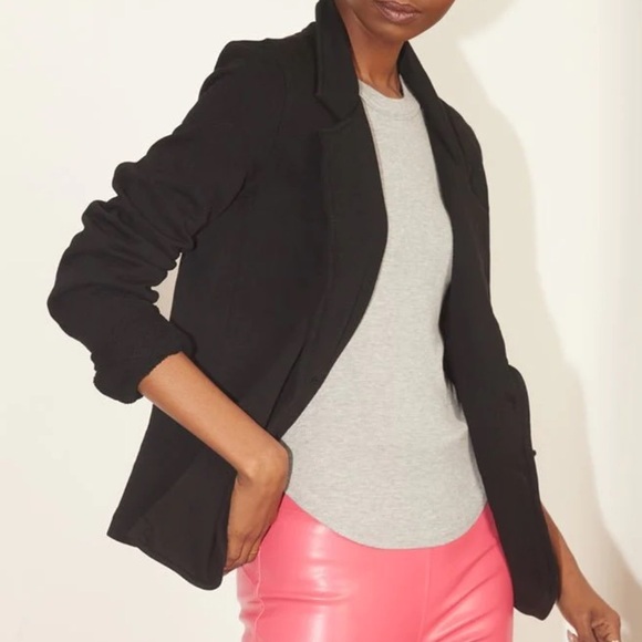 LAmade 100% Cotton Knit Blazer Black Size Medium New With Tags - Picture 1 of 5